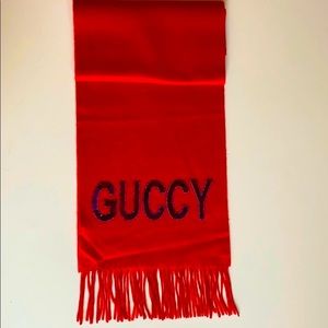 GUCCI Cranberry Red Scarf